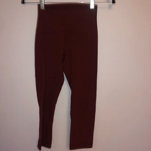 Maroon lululemon cropped align leggings!!!